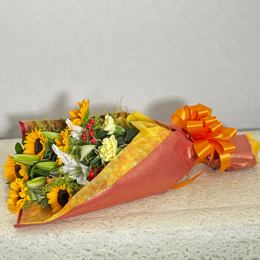 ひまわりの花束