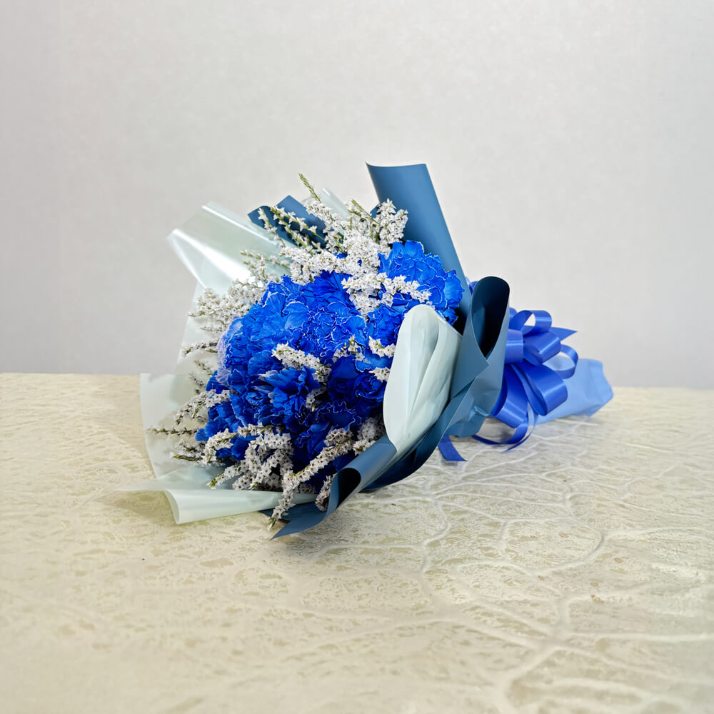 ブルー系の花束