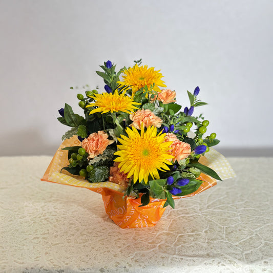 黄色オレンジ系アレンジメント