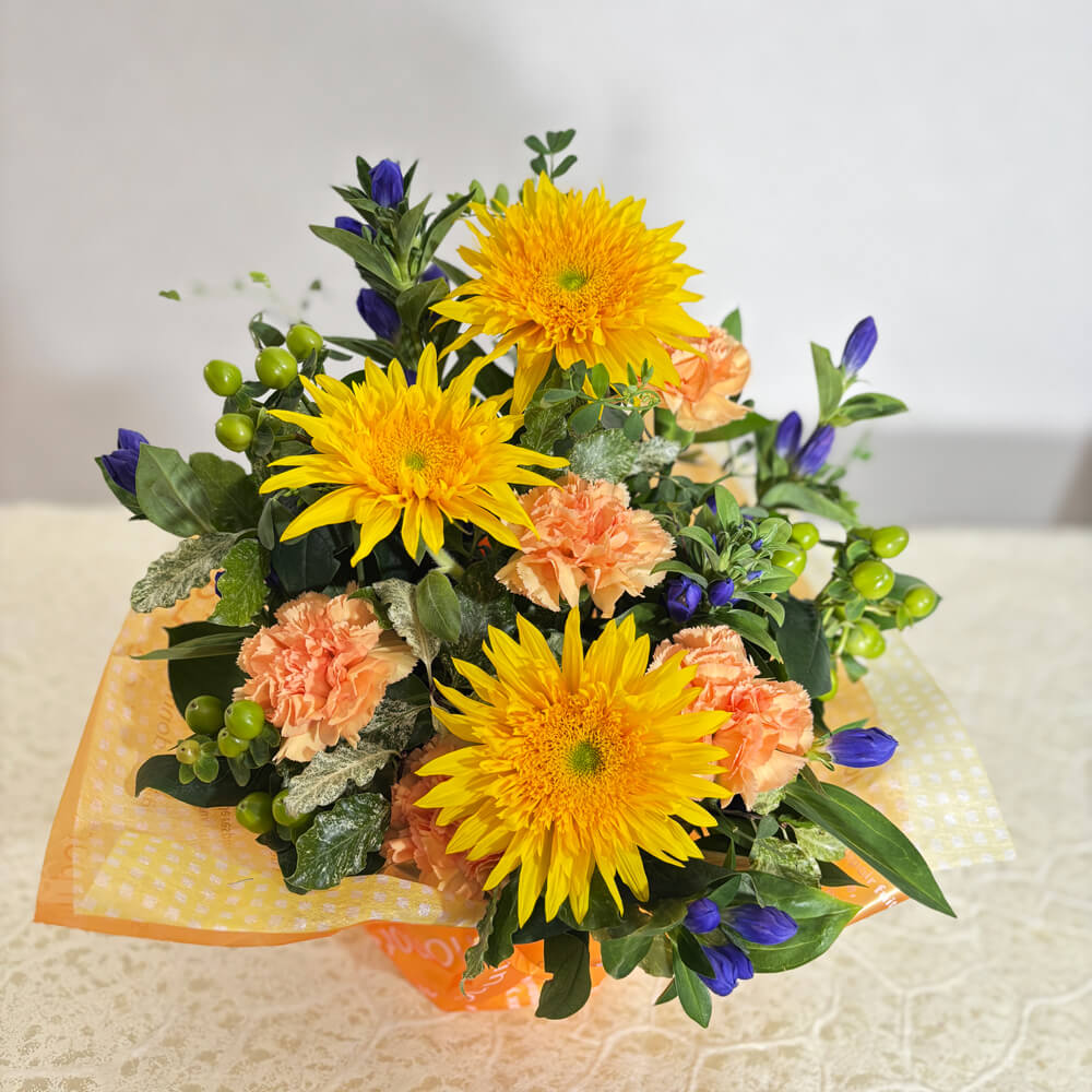 黄色オレンジ系アレンジメント
