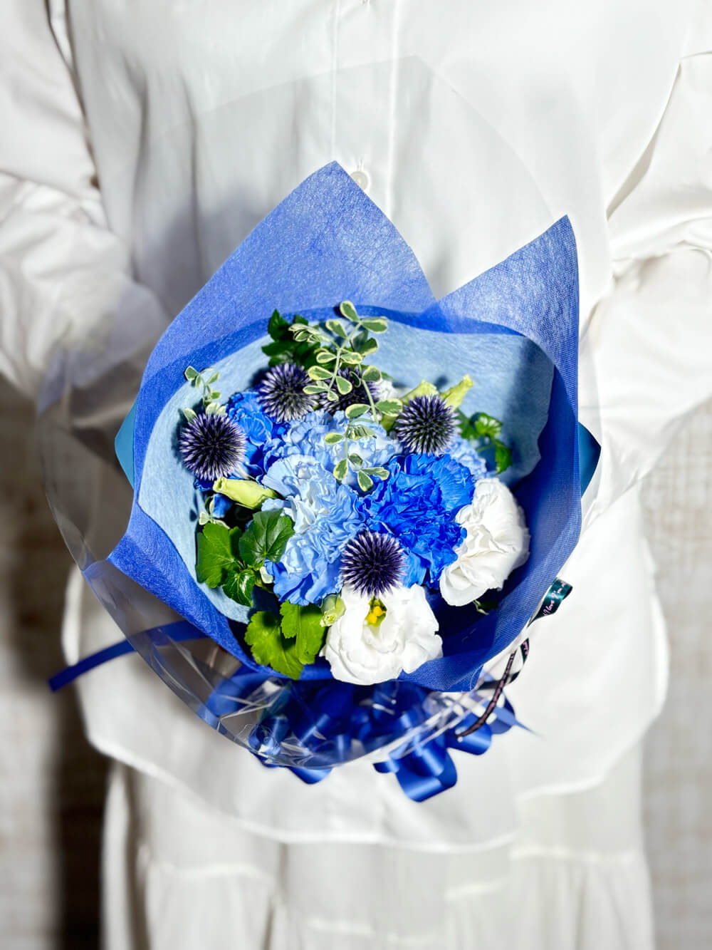 水色と青の花束