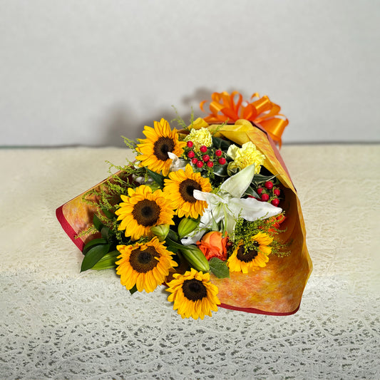 ひまわりの花束