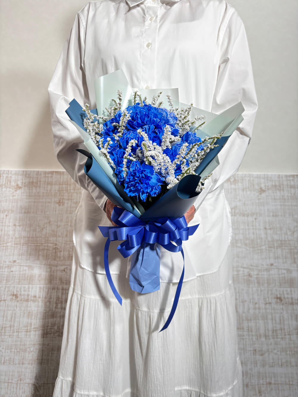 ブルー系の花束