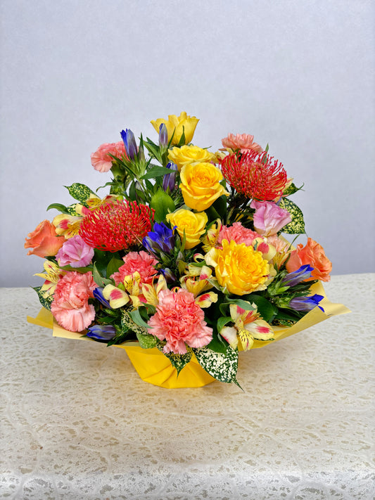 黄色オレンジ系アレンジメント