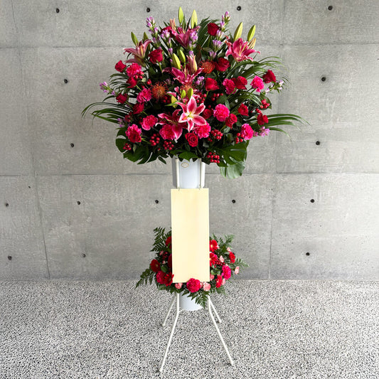 赤系 2段 スタンド花