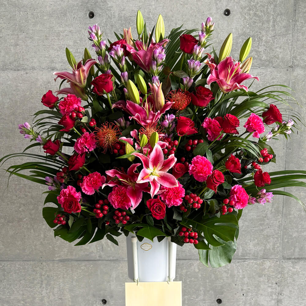 赤系 2段 スタンド花