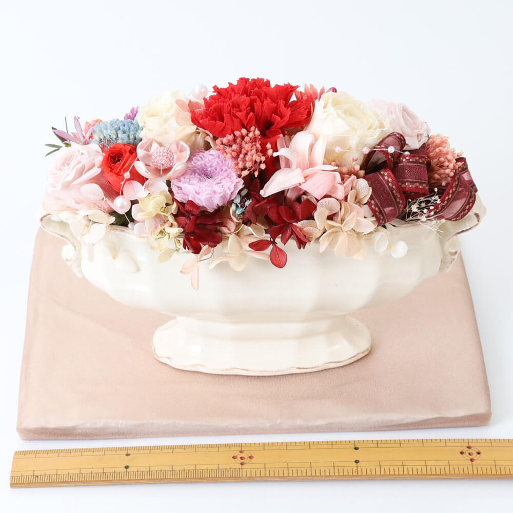 赤系 プリザーブドフラワー