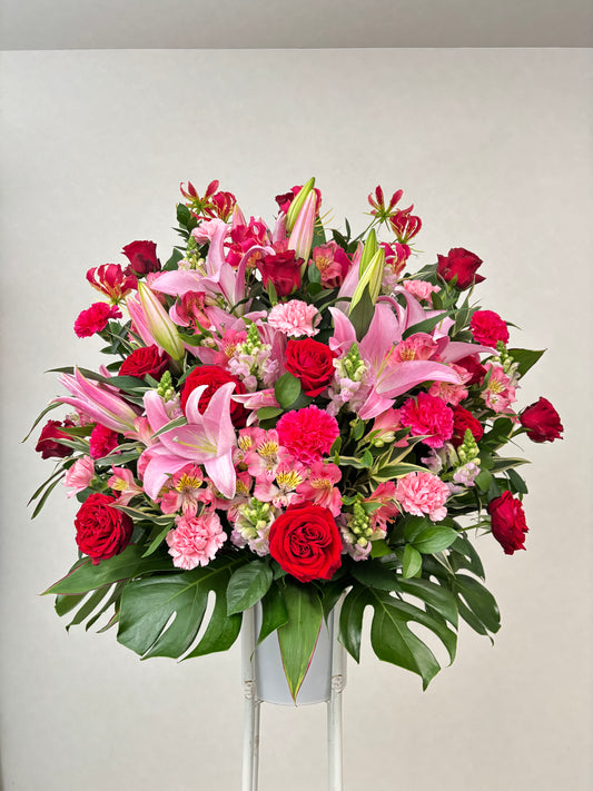 赤系 スタンド花