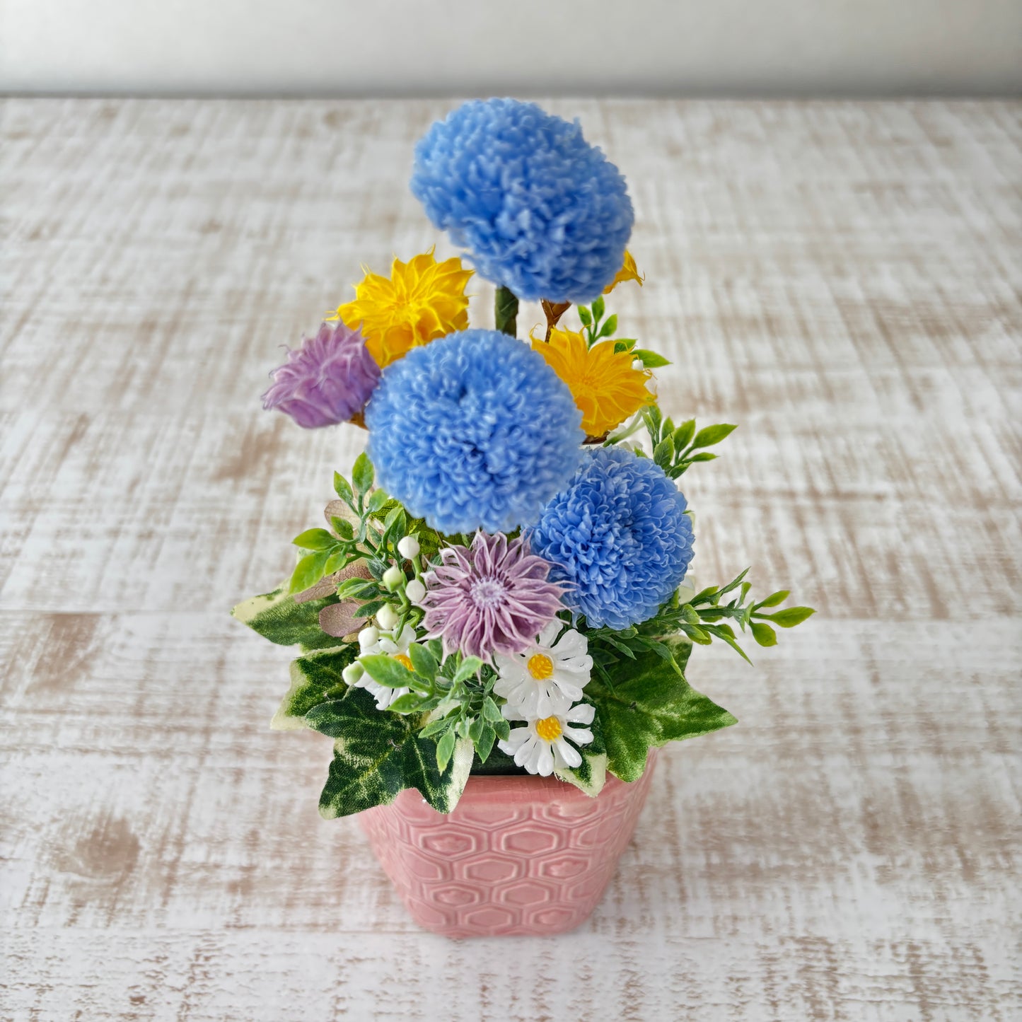 ブルー系 プリザーブドフラワー（お供え用）