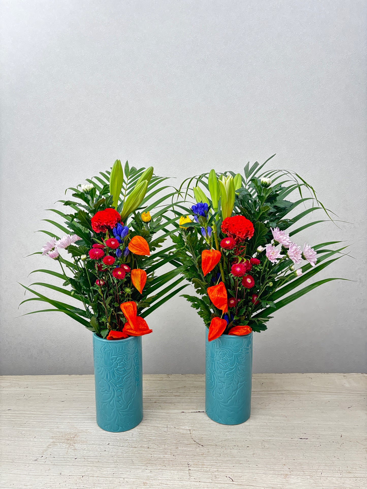 お供え花１対（花瓶用）お盆の お墓参り用に