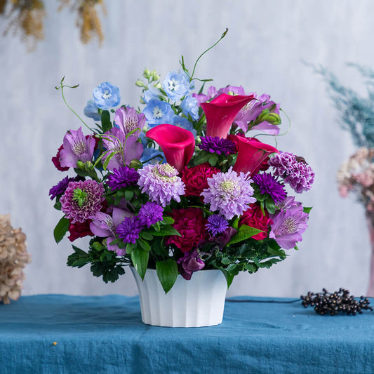 紫ブルー系 アレンジメント