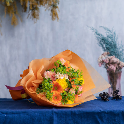 黄色オレンジ系 花束