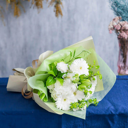 白グリーン系 花束