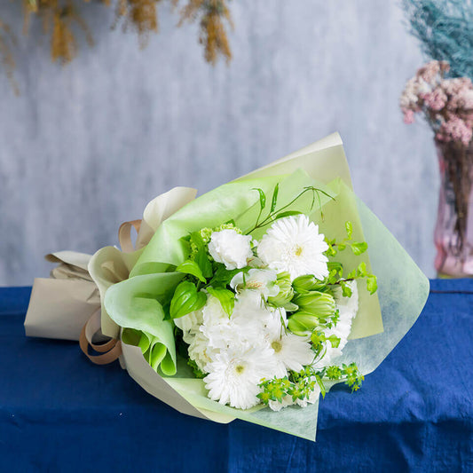 白グリーン系 花束