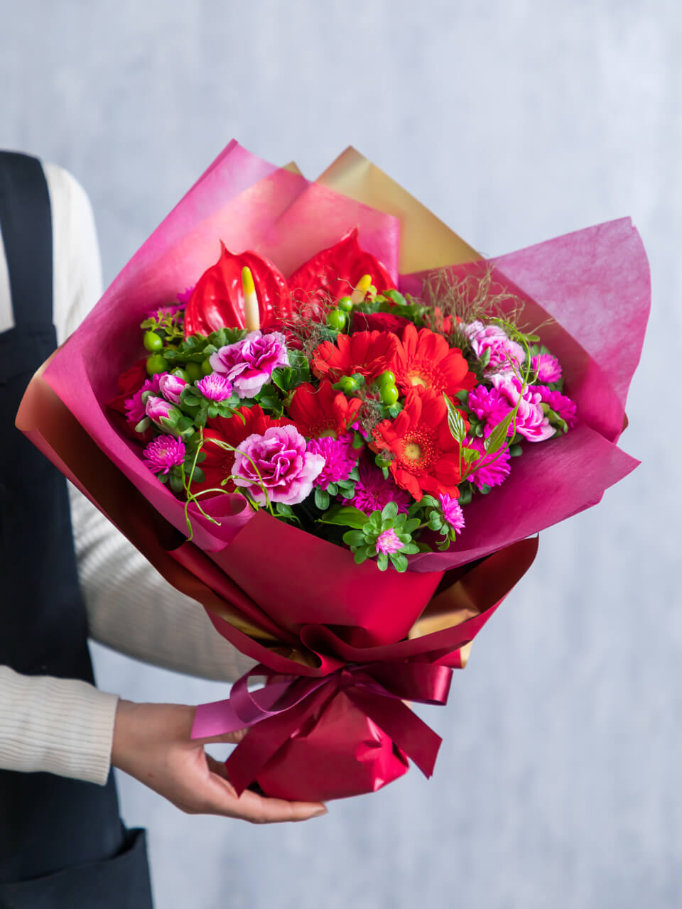 赤系 花束