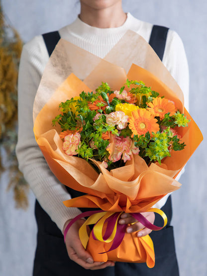 黄色オレンジ系 花束