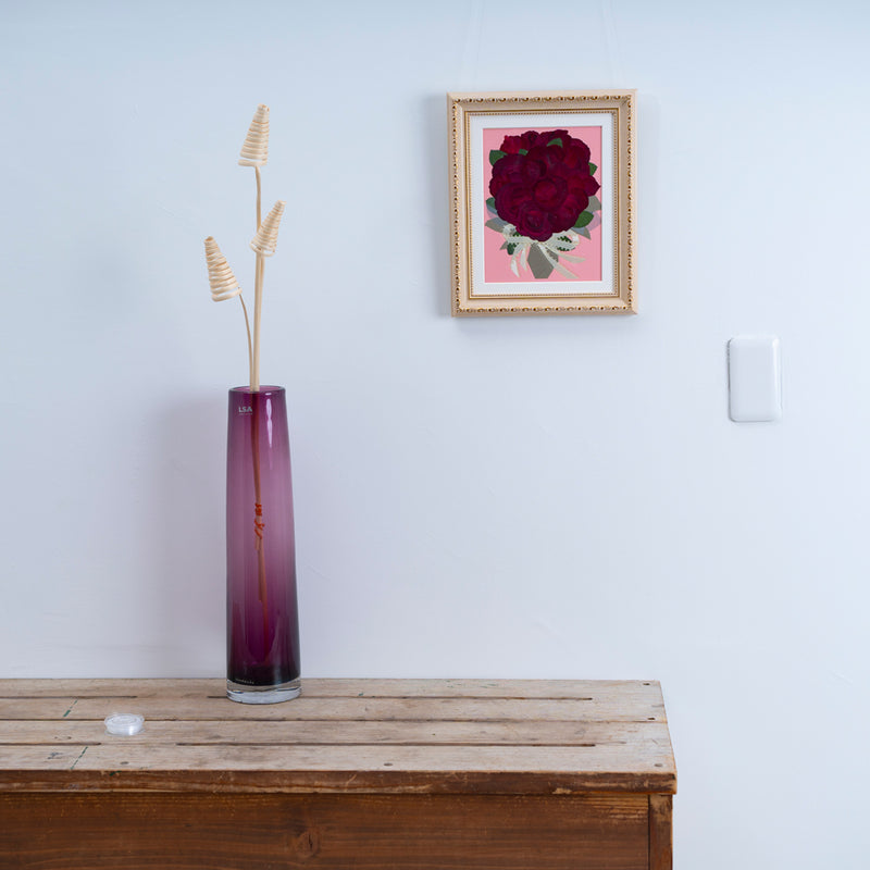 赤バラ12本 押し花